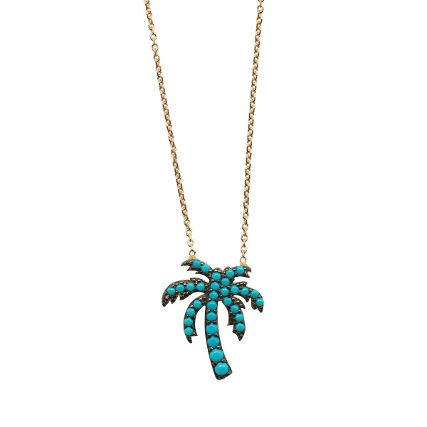 Collar "Blue Palm Tree" Collar "Blue Palm Tree"