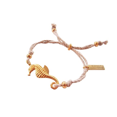 Golden adjustable Seahorse bracelet