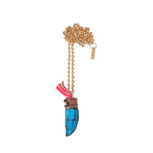 Blue Tooth Tribal pendant