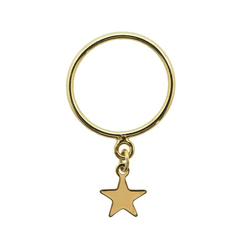 Sterling Silver Goldplated Star ring