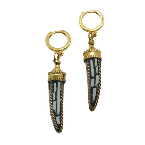 "Tribal Horn" earrings