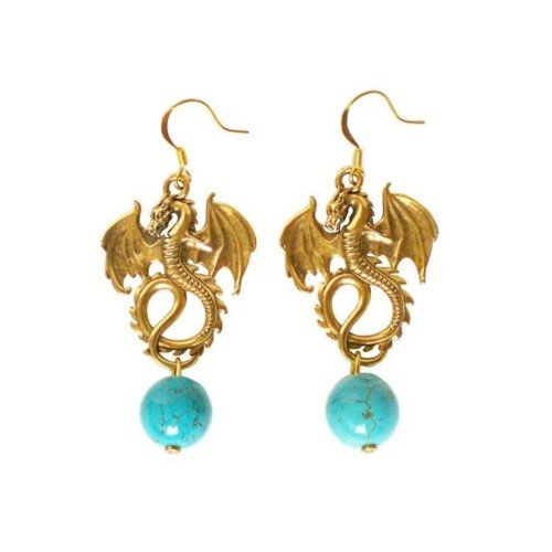Golden Dragon earrings