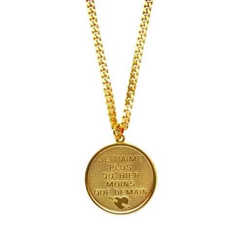 "I will never STOP loving you" coin Necklace