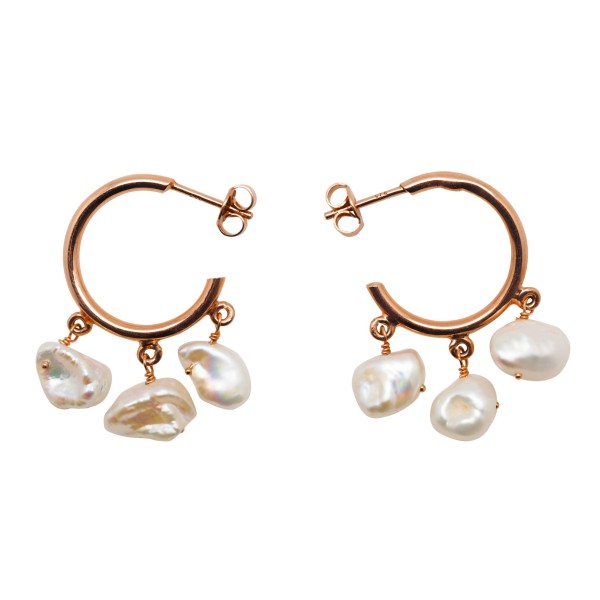 "Small Pretty Pearls" hoop earrings
