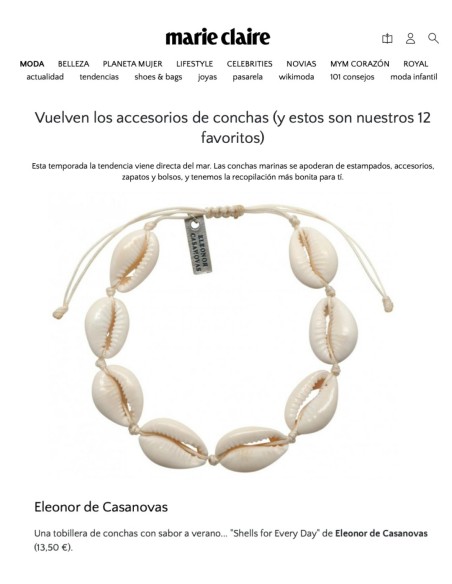 Pulsera conchas "Shells for Every Day"