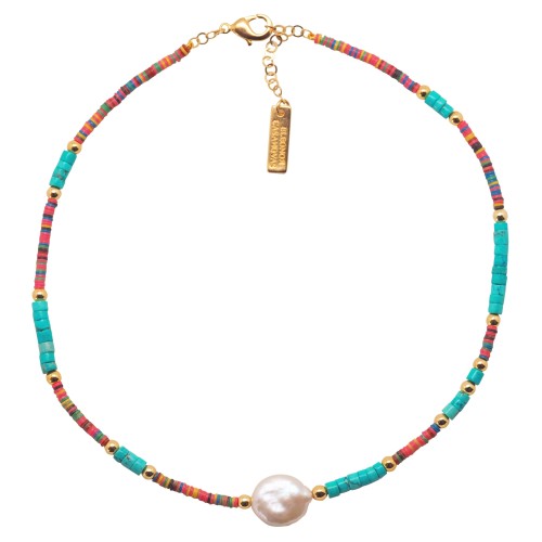 Collar "Pink & Turquoise Vibes" 