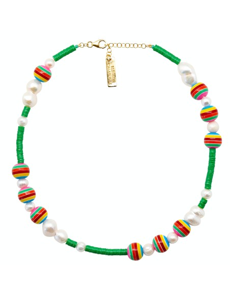 Green Bolas Rainbow Necklace