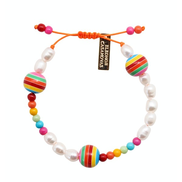 Perlas y Bolas Rainbow pulsera