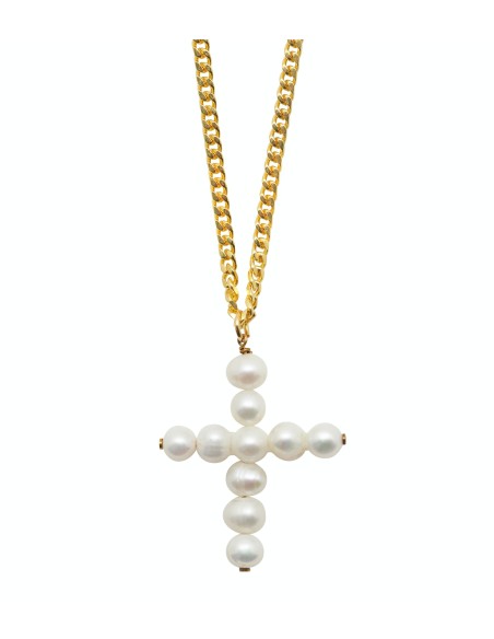 Cross Pearls Necklace