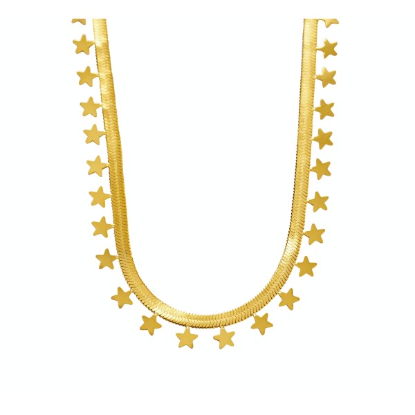 "GOLDEN SNAKE STARS" Necklace
