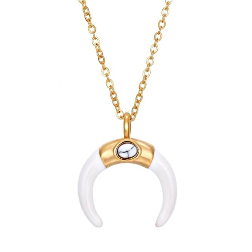 Mini Horn White Necklace
