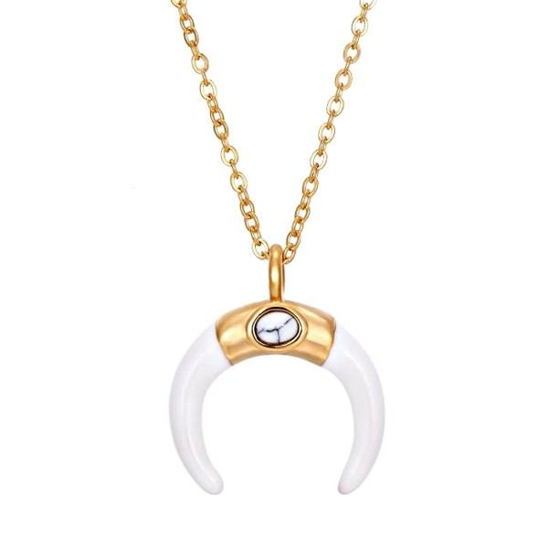Mini Horn White Necklace