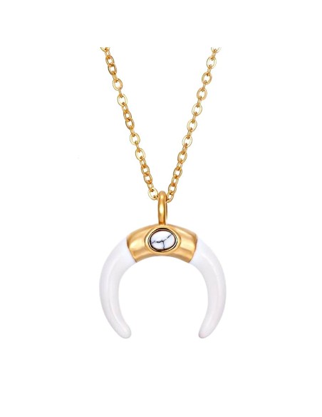 Mini Horn White Necklace