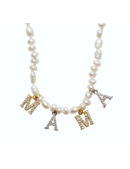 Mini Pearls MAMA Necklace