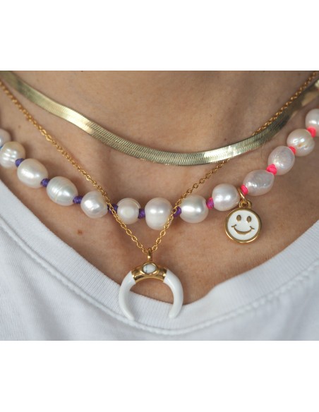 Smile & Pearls Necklace