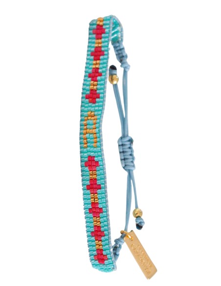 Miyuki Letter Bracelet - Blue