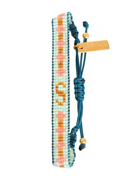 Miyuki Letter Bracelet - Turquoise