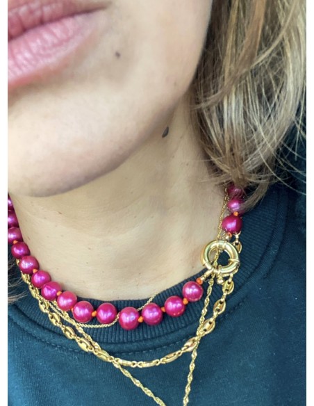 Collar My PINK Pearls