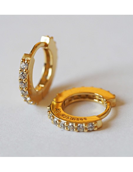 Arito individual "Basic" Plata chapada y circonitas