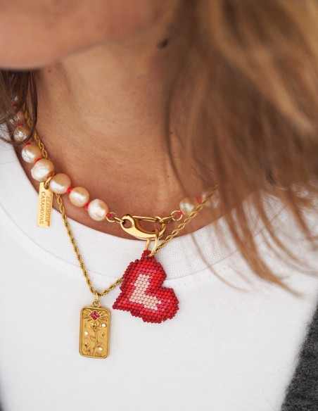 PEACH Pearls Necklace
