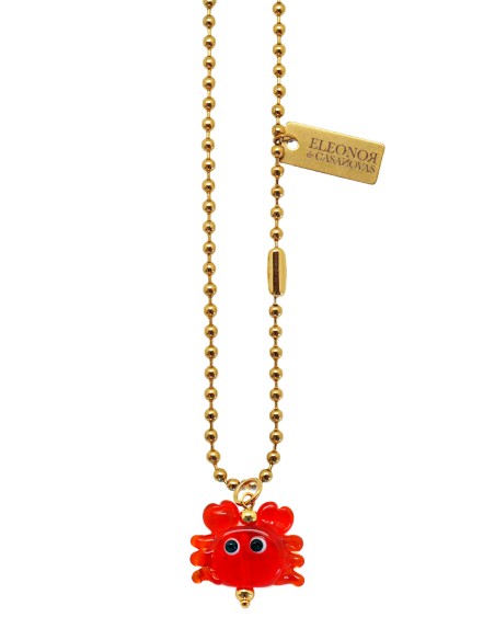 RED Baby Crab Necklace