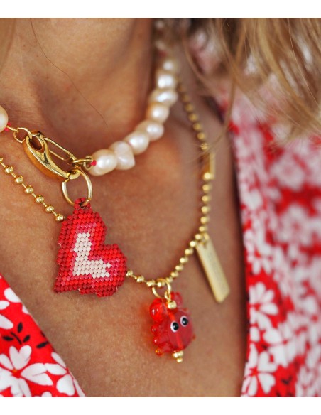 RED Baby Crab Necklace