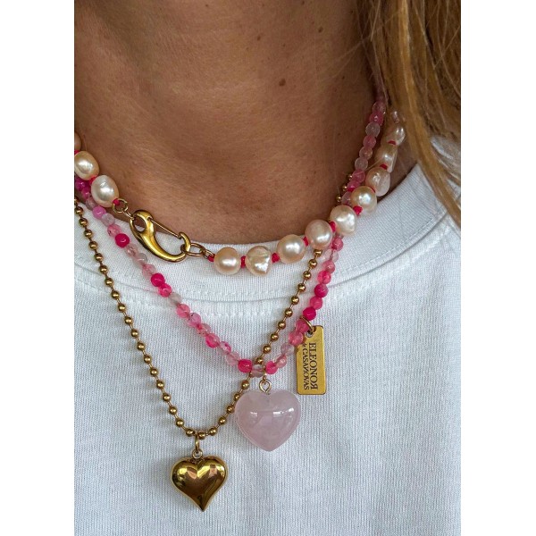 PEACH Pearls Necklace