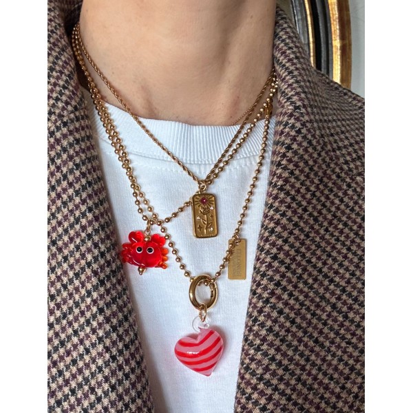RED Baby Crab Necklace
