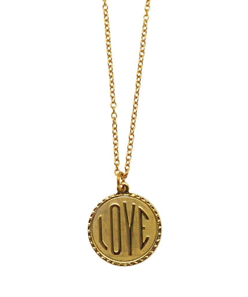 "LOVE" coin Necklace