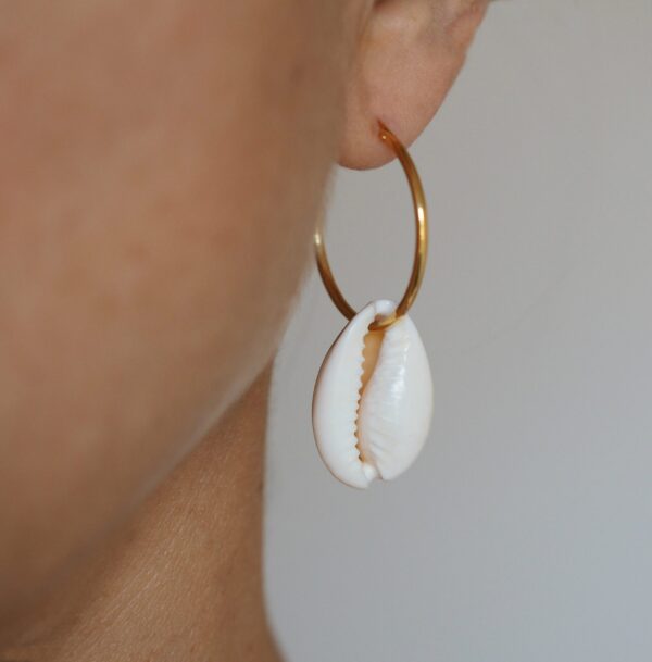 Pendientes de aro  "Cowry" - Imagen 4