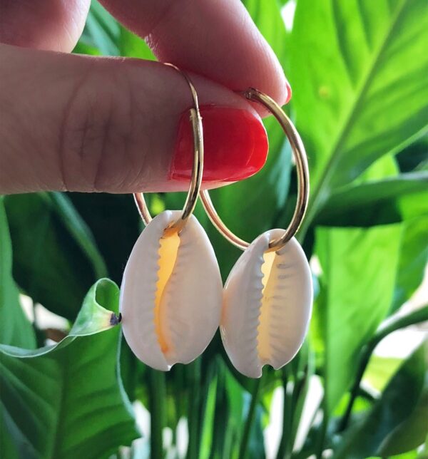 Pendientes de aro  "Cowry" - Imagen 3