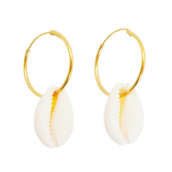 Pendientes de aro  "Cowry"