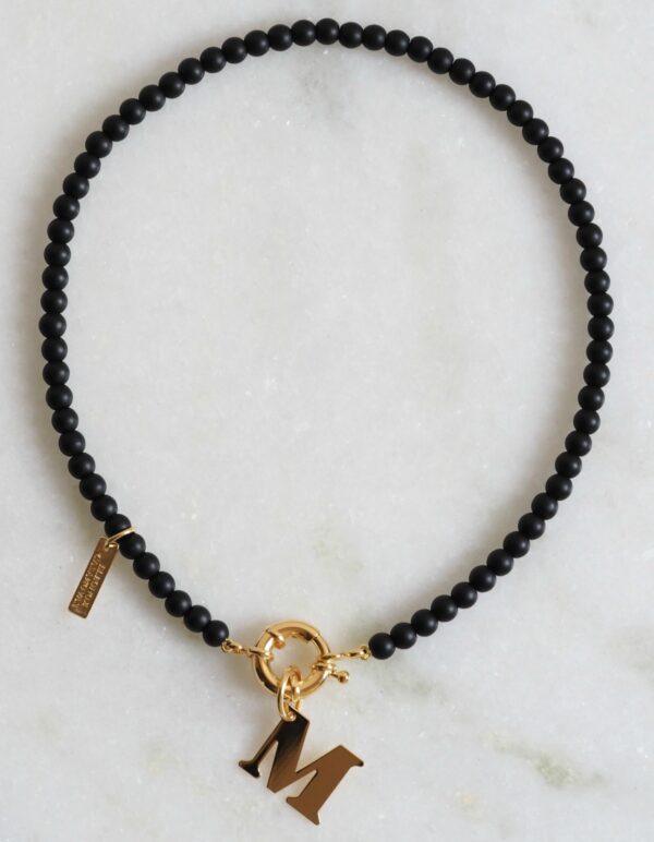 Collar "Black Midnight" con o sin Inicial - Imagen 2