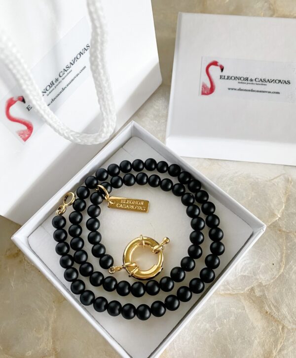 Collar "Black Midnight" con o sin Inicial - Imagen 3