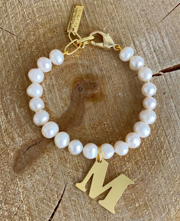 Pulsera "Classic Pearls" con o sin Inicial - Imagen 3