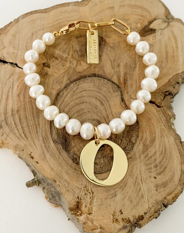Pulsera "Classic Pearls" con o sin Inicial - Imagen 2