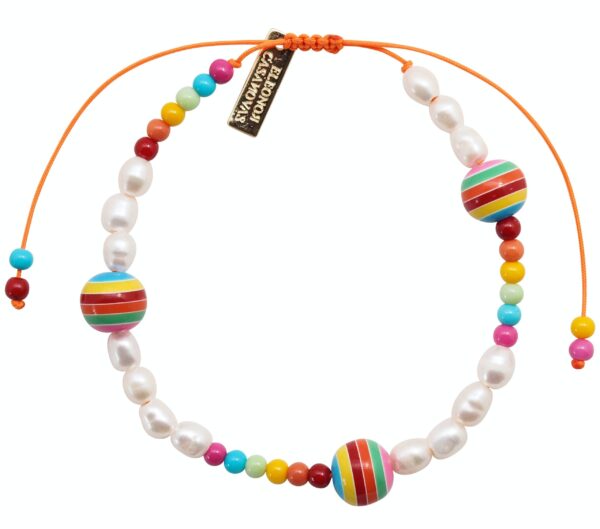 Tobillera Perlas & Bolas Rainbow