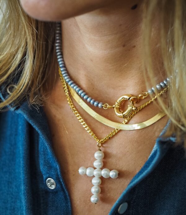 Collar "Baby Blue Vintage Pearls" - Imagen 3