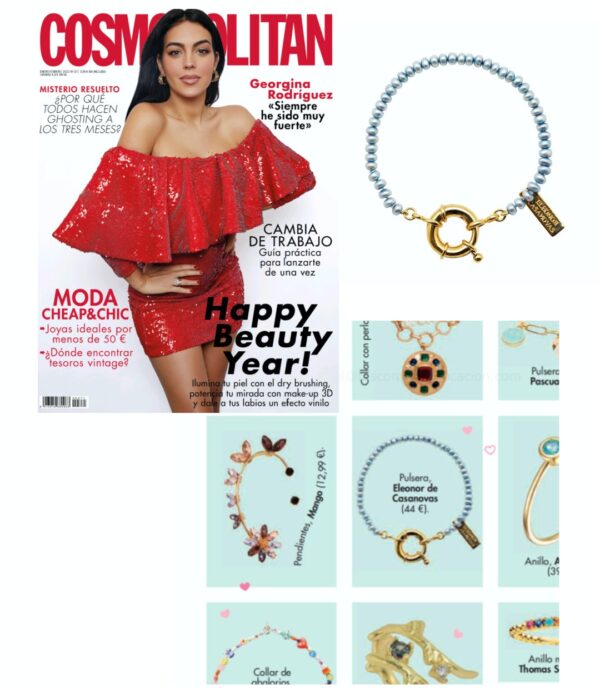 Pulsera "Baby Blue Vintage Pearls" - Imagen 5