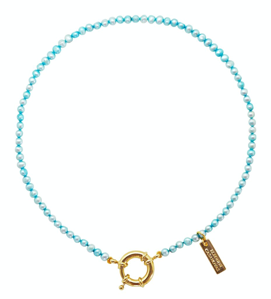 "Baby Blue Vintage Pearls" Necklace