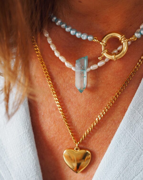Collar "Baby Blue Vintage Pearls" - Imagen 2