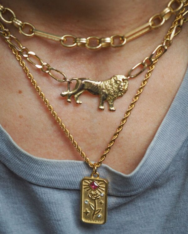 Colgante Medalla vintage "LOVERS" - Imagen 5