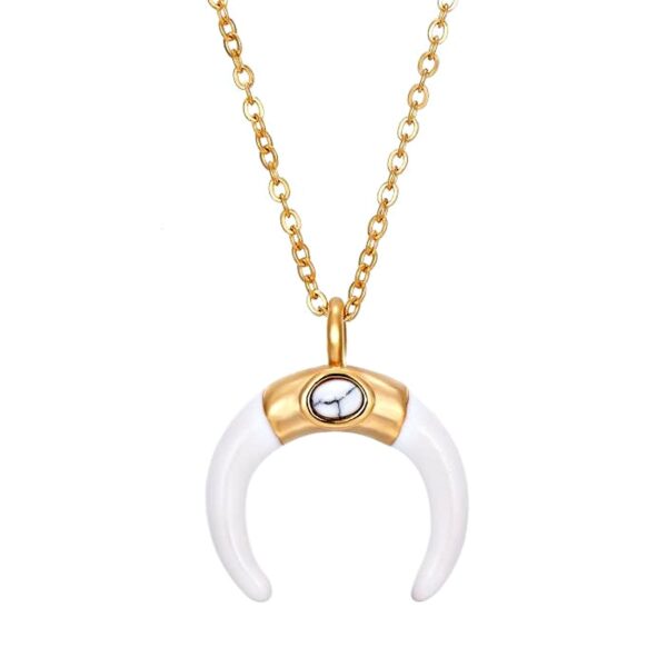 Collar Mini Horn Blanco