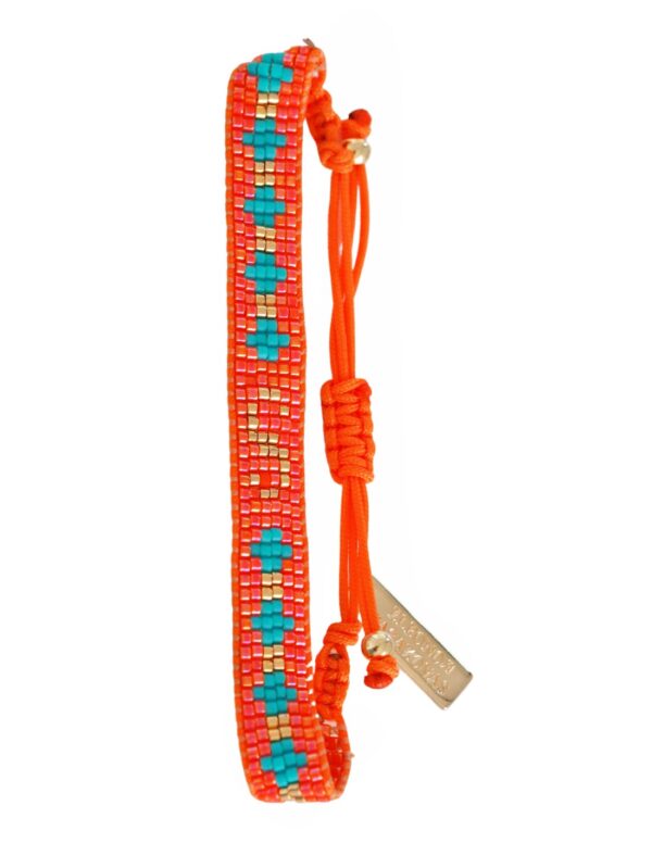 Pulsera miyuki Letter - orange
