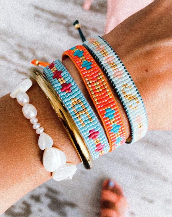 Pulsera miyuki Letter - orange - Imagen 2