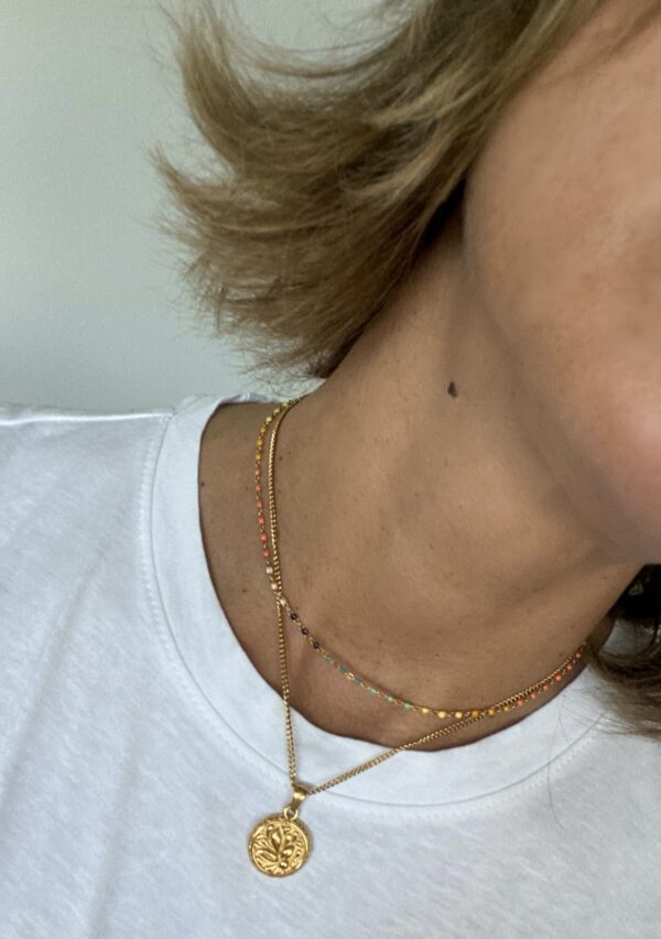 Collar medalla LOTUS FLOWER - Imagen 6