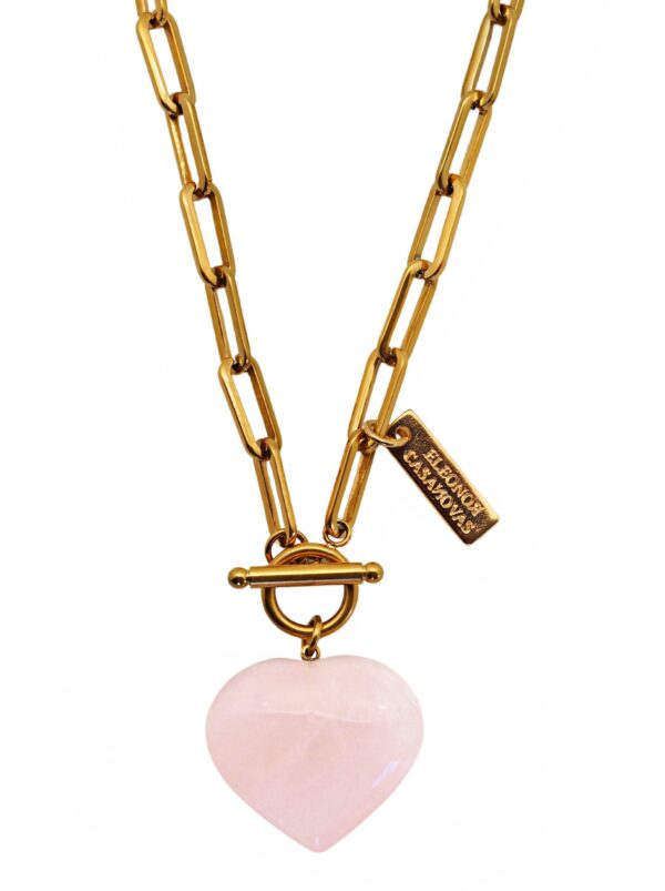 Collar Addicted to You- Cuarzo Rosa
