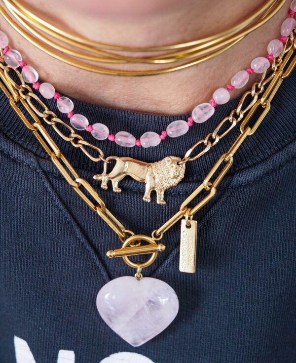 Collar Addicted to You- Cuarzo Rosa - Imagen 2