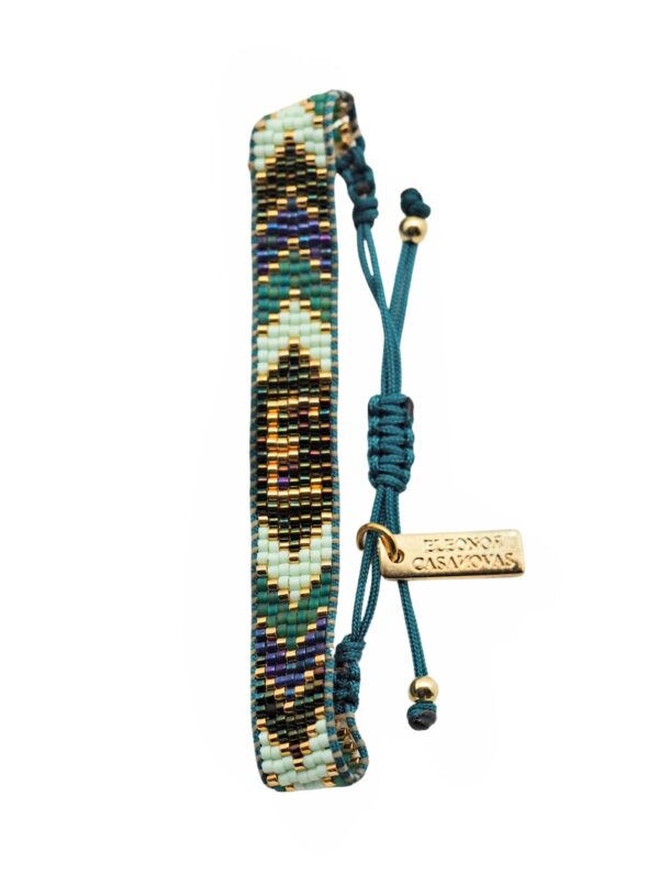 Pulsera miyuki Letter - Green