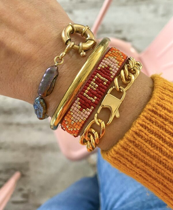 Pulsera miyuki Letter - Warm - Imagen 3